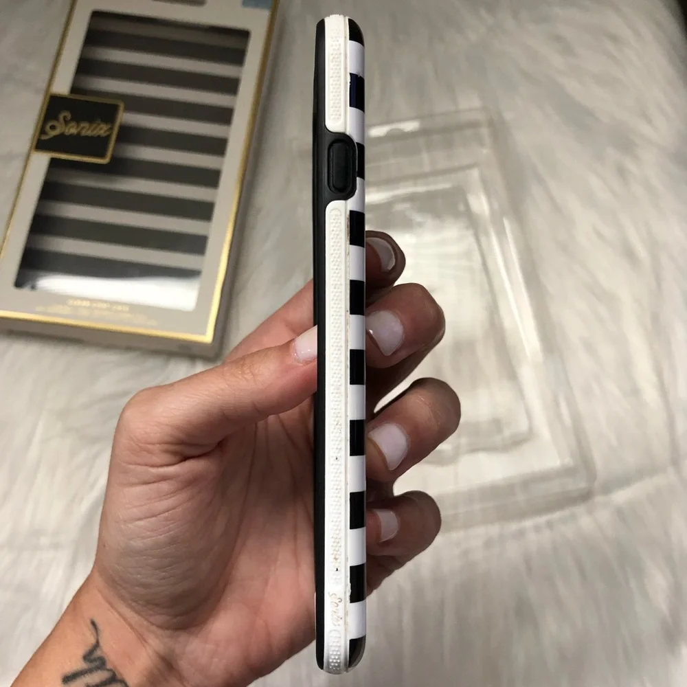 Sonix iPhone 6 Gold Hearts Black & White Stripe Phone Case